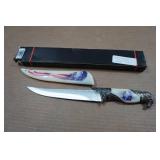 American Flag Eagle Themed Hunting Knife