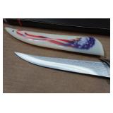 American Flag Eagle Themed Hunting Knife
