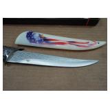 American Flag Eagle Themed Hunting Knife