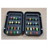 *32* Glow in the Dark Ice Fishing Jigs with Case