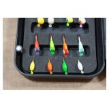 *32* Glow in the Dark Ice Fishing Jigs with Case