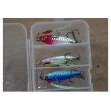 *5* Glow in the Dark Walleye Ice Fishing Jigs with Case