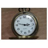 Vintage Style Bronze USA Veterans Pocket Watch with 18" Chain