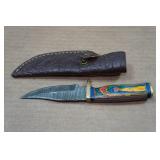 Damascus Fixed Blade Hunting Knife