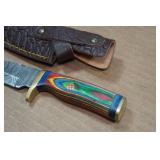 Damascus Fixed Blade Hunting Knife