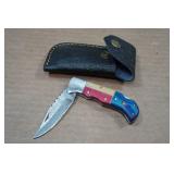 Damascus Folding Hunting Knife