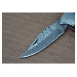 Damascus Folding Hunting Knife