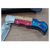 Damascus Folding Hunting Knife