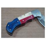 Damascus Folding Hunting Knife