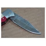 Damascus Folding Hunting Knife