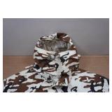 Snow Camo Jacket, Pants, and Hat