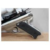2002 Ruger Mark II Competition Target Model .22 LR Semi-Auto Pistol - 6-7/8" Tapered Barrel - NcStar Scope