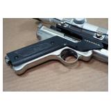 2002 Ruger Mark II Competition Target Model .22 LR Semi-Auto Pistol - 6-7/8" Tapered Barrel - NcStar Scope