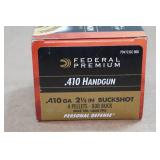 20 Federal Premium .410 Bore Handgun 2-1/2" 000 Buck Personal Defense Shotshells