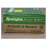 25 Remingon Golden Saber .40 S&W 180 Gr JHP Ammo
