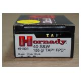 20 Hornady .40 S&W 155 Gr TAP FPD Ammo