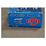 31 PPU .40 S&W 180 Gr JHP Ammo