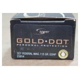 20 Speer Gold Dot .327 Federal Mag 115 Gr GD HP Ammo