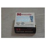25 Hornady Critical Defense .380 Auto 90 Gr FTX Ammo