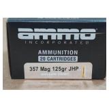 20 Ammo Inc .357 Mag 125 Gr JHP Ammo