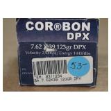 20 Corbon 7.62 x 39mm 123 Gr DPX Ammo