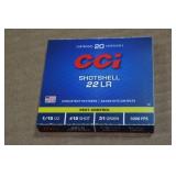 20 CCI .22 LR Shotshells
