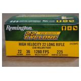 225 Remington 22 Cyclone .22 LR 36 Gr Lead HP Ammo