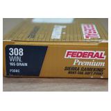 20 Federal Premium .308 Win 165 Gr Sierra Gameking BT SP Ammo