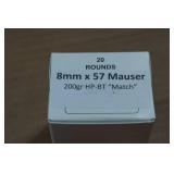 20 8mm x 57 Mauser 200 Gr HP-BT Match Ammo