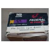 24 Federal 16 Gauge 2-3/4" 4 Shot Shotshells