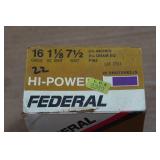 22 Federal 16 Gauge 2-3/4" 7.5 Shot Shotshells