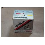 25 Federal 20 Gauge 3" Magnum Steel 4 Shot Shotshells