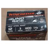 25 Winchester Elite Blind Side 12 Gauge 3" Hex Steel 2 Shot Shotshells