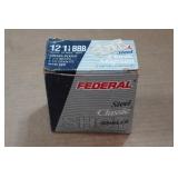 25 Federal Classic 12 Gauge 2-3/4" Magnum Copper Plated Steel BBB Shot Shotshells