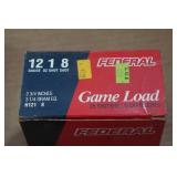 25 Federal Game Load 12 Gauge 2-3/4" 8 Shot Shotshells