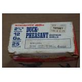 25 Winchester Duck and Pheasant 12 Gauge 2-3/4" 4 Shot Shotshells