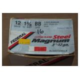 16 Federal 12 Gauge 3" Magnum Sopper Plated Steel BB Shot Shotshells