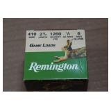 20 Remington Game Load .410 Bore 2-1/2" 6 Shot Shotshells