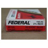 5 Federal Hi-Shok 20 Gauge 2-3/4" HP Slugs