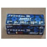 10 Federal Shorty 12 Gauge 1-3/4" 8 Shot Shotshells