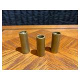 Lot of 3- Brass guitar slides