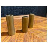 Lot of 3- Brass guitar slides