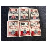 6 Packs of Hoyle Poker Cards - Nevada Finish