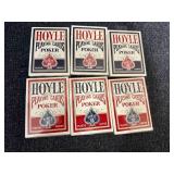 6 Packs of Hoyle Poker Cards - Nevada Finish