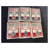 6 Packs of Hoyle Poker Cards - Nevada Finish