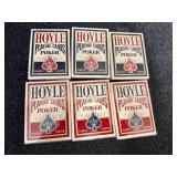 6 Packs of Hoyle Poker Cards - Nevada Finish