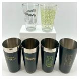 Tumblers Set - Crown Royal Black, Tuaca, SoCo Lime, St-Remy & Clear Glass- 3 sets of each - NIB