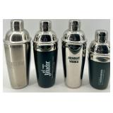 Cocktail Shaker Set - 12 BELOW, El Jimador, Absolut Vodka & Herradur - 2 sets of each - NIB