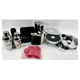 Barware Set - Cocktail Shakers, Ice Bucket & Accessories- 2 of each - New