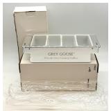 Grey Goose Ice Bucket & Stainless Steel Hip Flasks & Buchanan